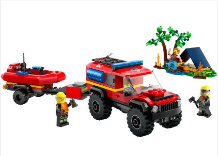 LEGO® City 4x4 Fire Truck with Rescue Boat 60412