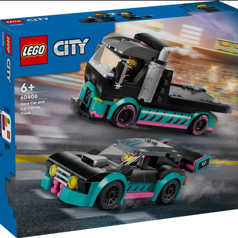 LEGO® City Race Car and Car Carrier Truck 60406