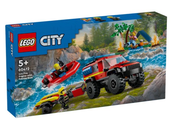 LEGO® City 4x4 Fire Truck with Rescue Boat 60412