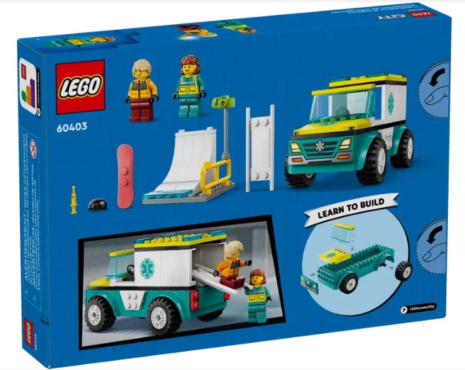 LEGO® City Emergency Ambulance and Snowboarder 60403