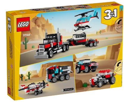 LEGO® Creator 3in1 Flatbed Truck with Helicopter 31146