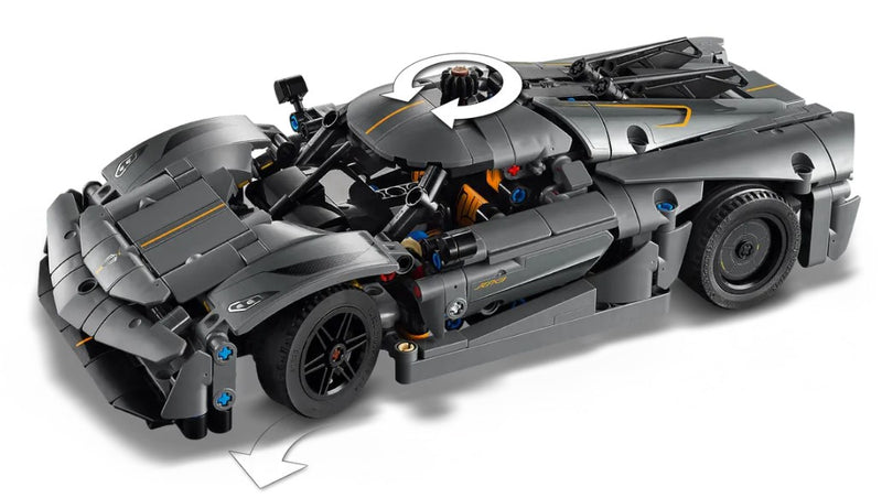 LEGO® Koenigsegg Jesko Absolut Grey Hypercar 42173