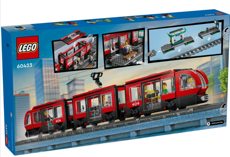 LEGO® City Downtown Streetcar and Station 60423