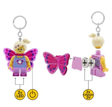 LEGO® Iconic Butterfly Girl LED luminous Key Chain KE171H