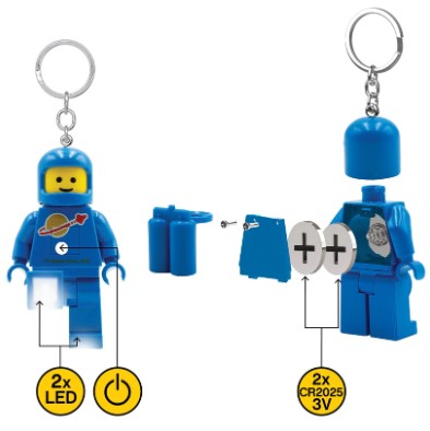 LEGO® Iconic Spaceman Blue LED luminous Key Chain KE10H