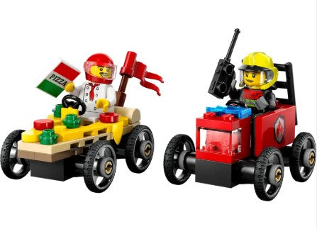 LEGO® City Pizza vs. Fire Truck Race Car Pack 60458