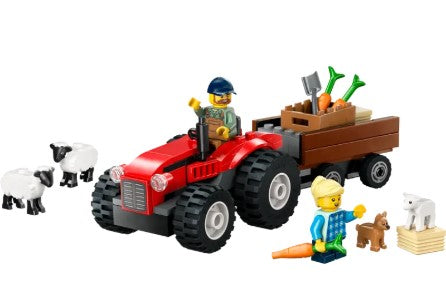 LEGO® City Red Farm Tractor with Trailer & Sheep 60461