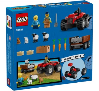 LEGO® City Red Farm Tractor with Trailer & Sheep 60461