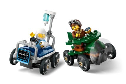 LEGO® City Airplane vs. Hospital Bed Race Car Pack 60459