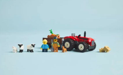 LEGO® City Red Farm Tractor with Trailer & Sheep 60461