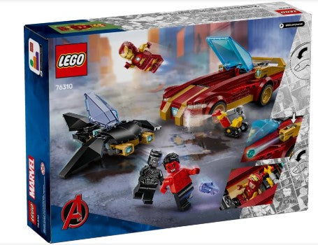 LEGO® Marvel Iron Man Car & Black Panther vs. Red Hulk 76310