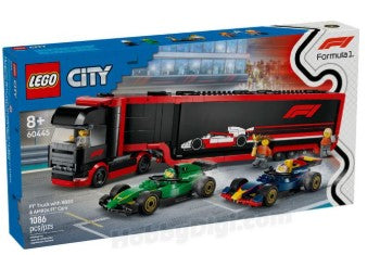 LEGO® City F1® Truck with RB20 & AMR24 F1® Cars 60445