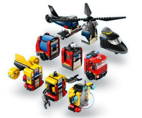 LEGO® City Helicopter, Fire Truck & Submarine Remix 60462