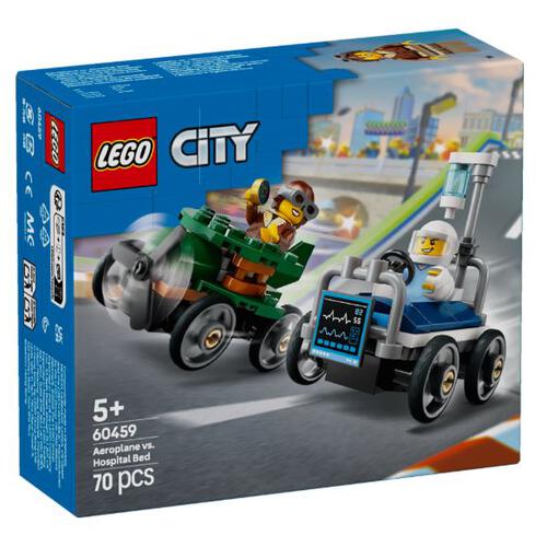 LEGO® City Airplane vs. Hospital Bed Race Car Pack 60459