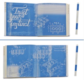LEGO® 2.0 Stationery Locking Notebook with Color-Matched Gel Pen - Blue 52257