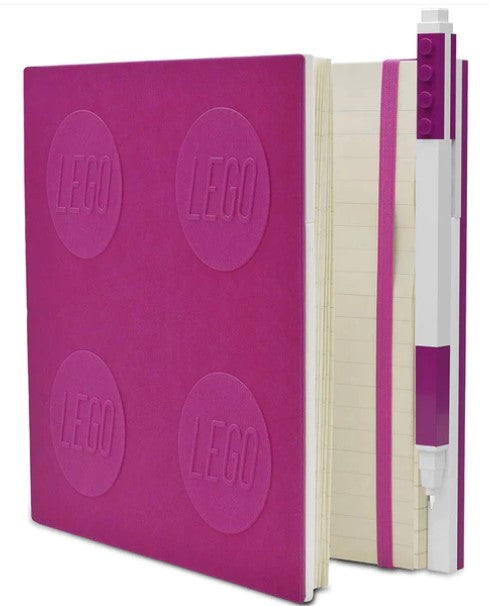LEGO® 2.0 Stationery Locking Notebook with Color-Matched Gel Pen - Violet 52438