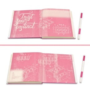 LEGO® 2.0 Stationery Locking Notebook with Color-Matched Gel Pen - Violet 52438