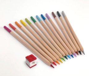LEGO® 2.0 Stationery 12 Pack Colored Pencils with 1 Brick Pencil Topper 52064