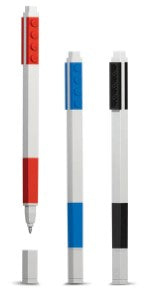 LEGO® 2.0 Stationery 3 Pack Colored Gel Pens with 1x4 Building Bricks 51513