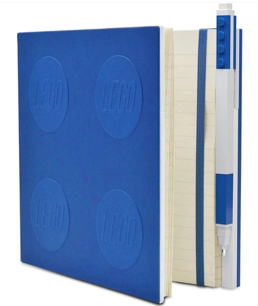 LEGO® 2.0 Stationery Locking Notebook with Color-Matched Gel Pen - Blue 52257