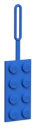 LEGO® Iconic Blue 2x4 Brick Bag Tag 52001