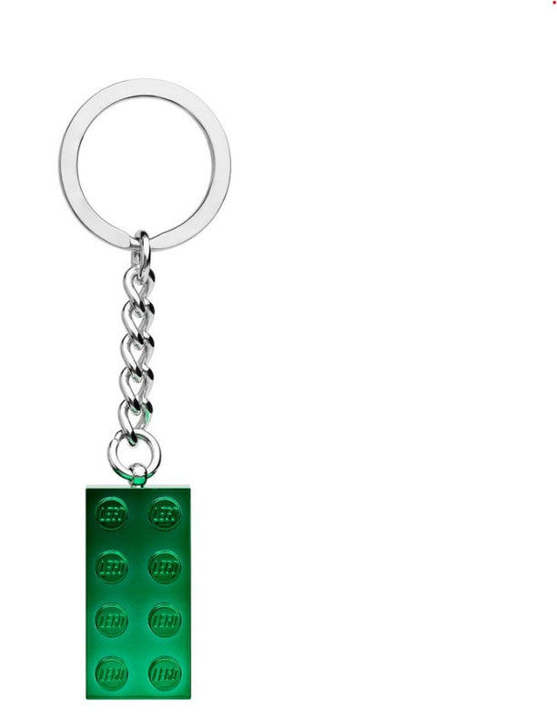 LEGO® 2x4 Green Metallic Keyring 854083