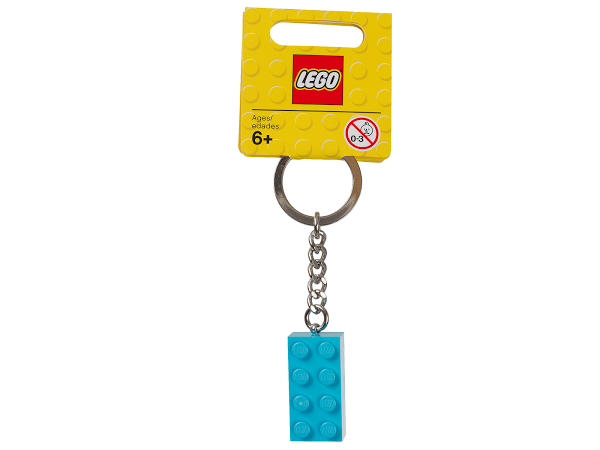 LEGO® Brick Keychain 2x4 Turquoise 853380