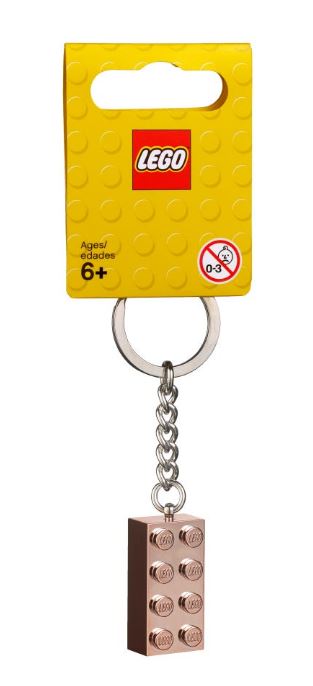 LEGO® 2x4 Rose Gold Key Chain 853793