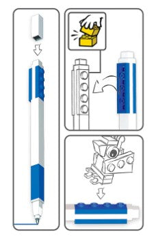 LEGO® 2.0 Stationery Blue Gel Pen with Minifigure 52600