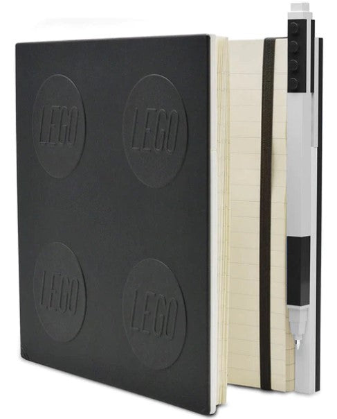LEGO® 2.0 Stationery Locking Notebook with Color-Matched Gel Pen - Black 52447