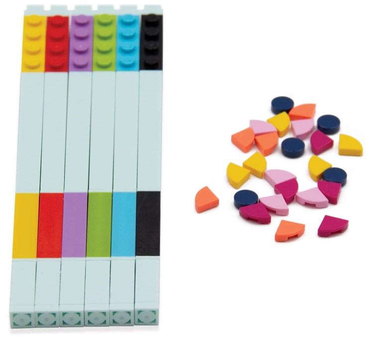 LEGO® DOTS 6 Pack Colored Gel Pens with LEGO Tiles 52798