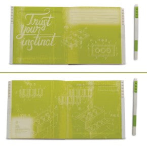 LEGO® 2.0 Stationery Locking Notebook with Color-Matched Gel Pen - Lime 52442