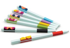 LEGO® DOTS 6 Pack Colored Gel Pens with LEGO Tiles 52798