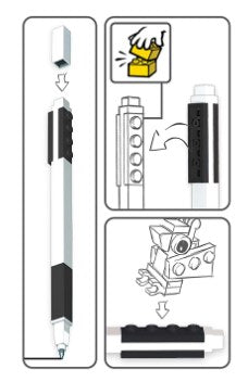 LEGO® 2.0 Stationery Black Gel Pen with Minifigure 52601