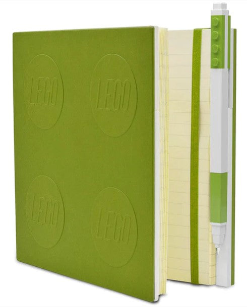 LEGO® 2.0 Stationery Locking Notebook with Color-Matched Gel Pen - Lime 52442